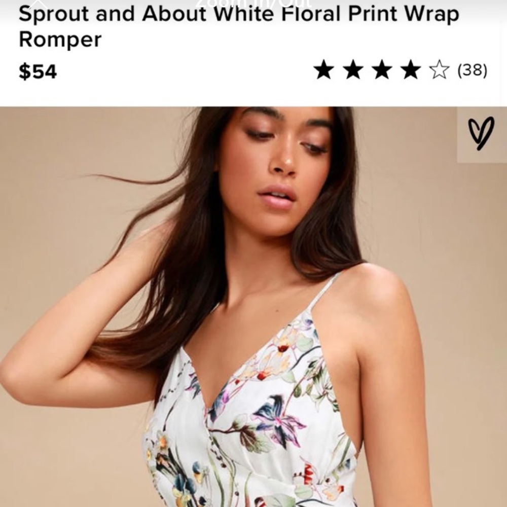 White Floral Romper
